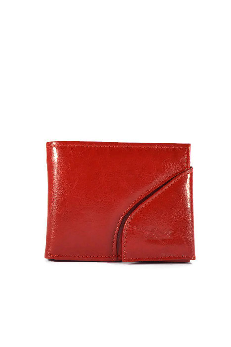 Czerwony skórzany portfel DAN-A
