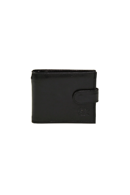 Czarny męski portfel ze skóry DAN-A