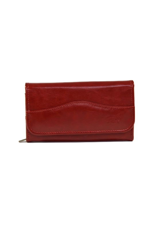 Czerwony damski skórzany portfel DAN-A